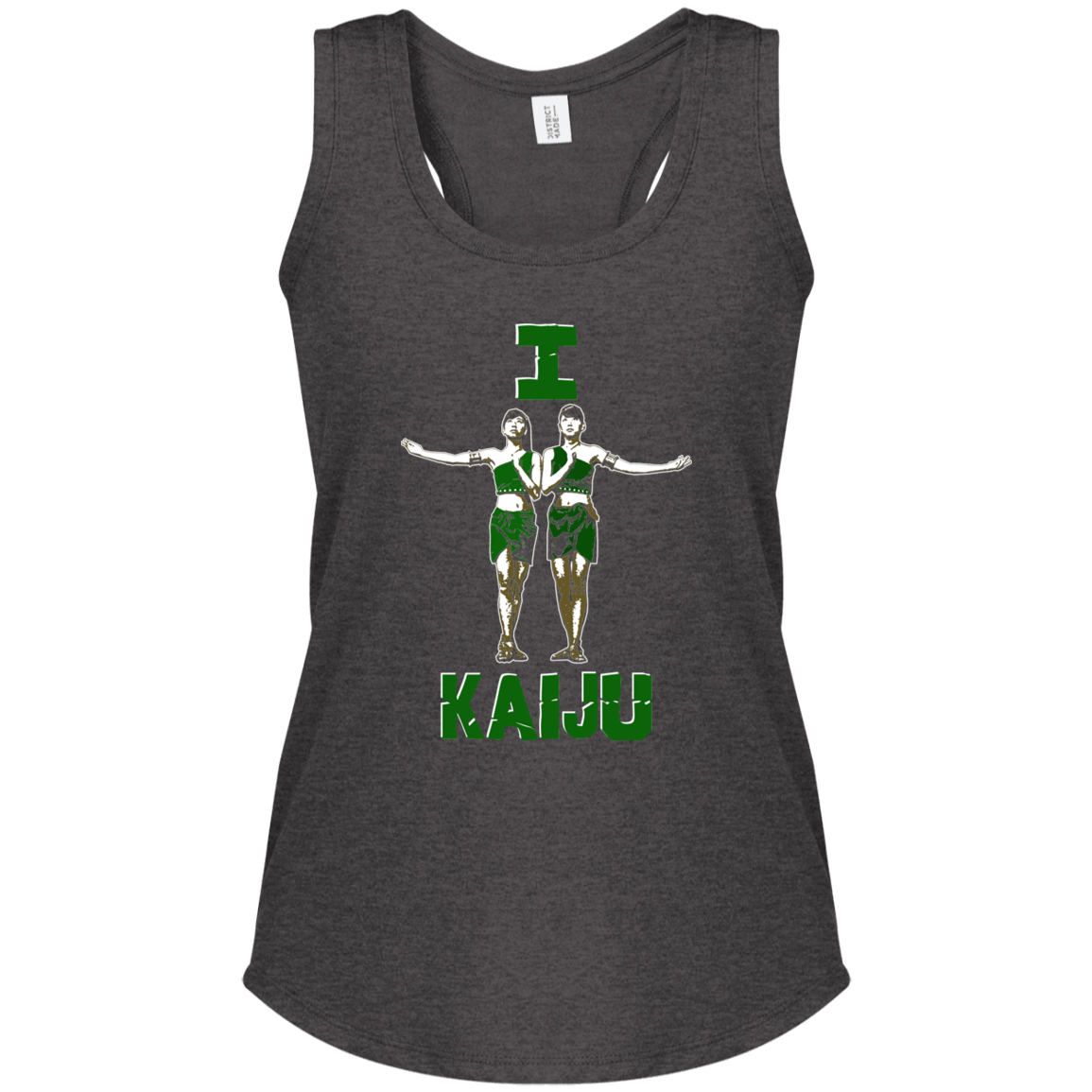 ArtichokeUSA Custom Design. I Heart Kaiju. Fan Art. Ladies' Tri Racerback Tank