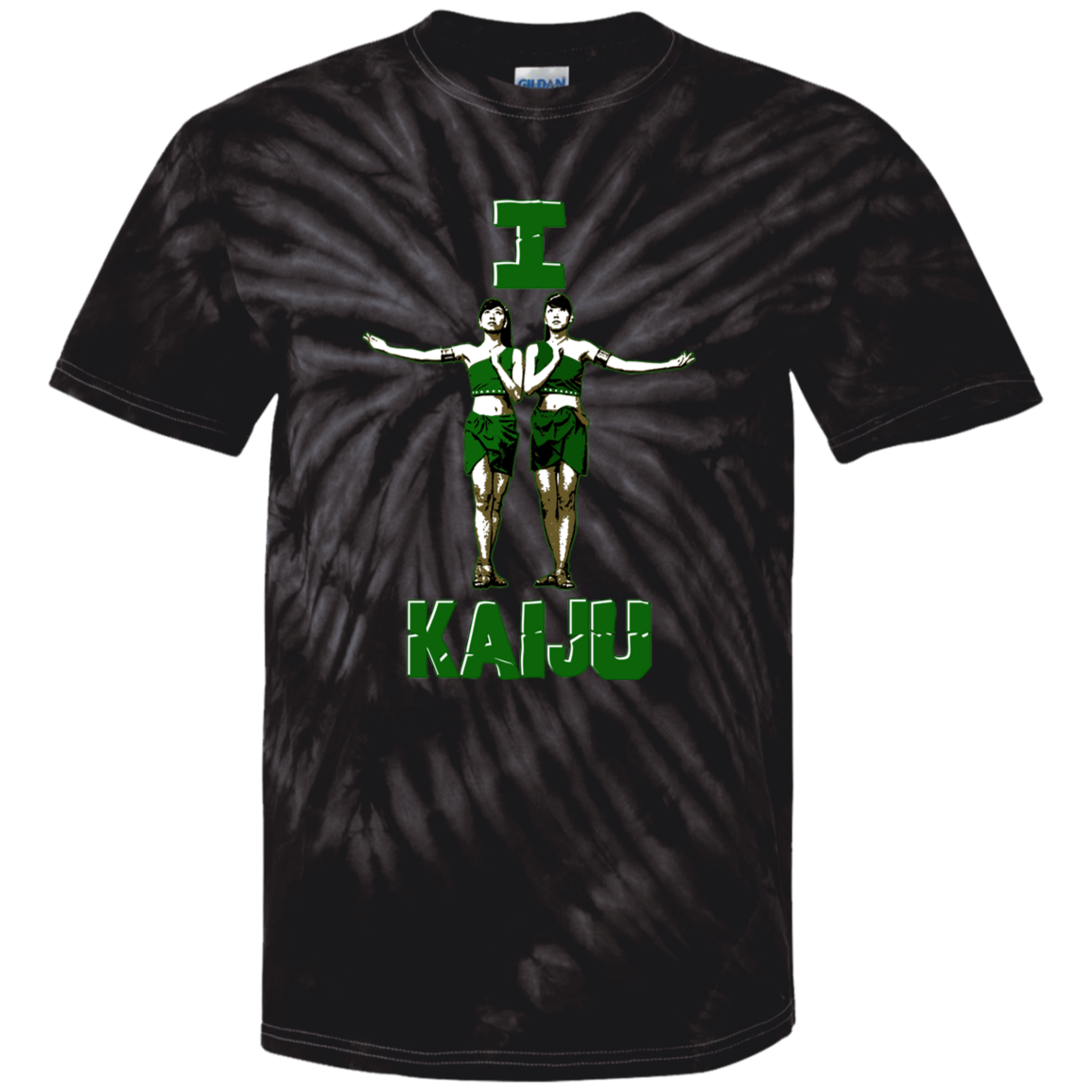 ArtichokeUSA Custom Design. I Heart Kaiju. Fan Art. Youth Tie Dye T-Shirt