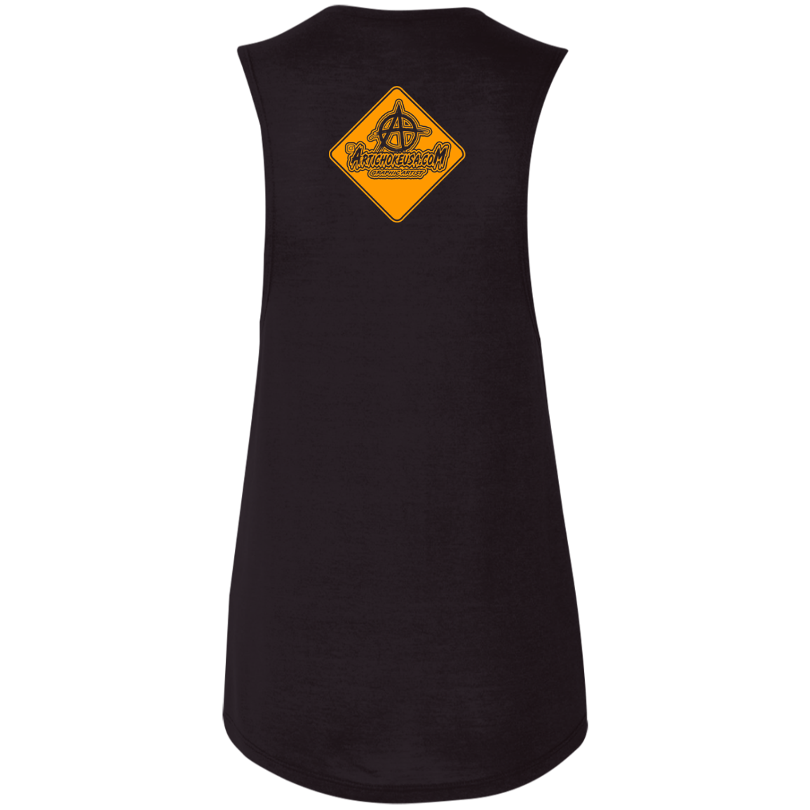 ArtichokeUSA Custom Design. Art Work Ahead. 24,901 Miles (Miles Around the Earth). Ladies' Flowy Muscle Tank
