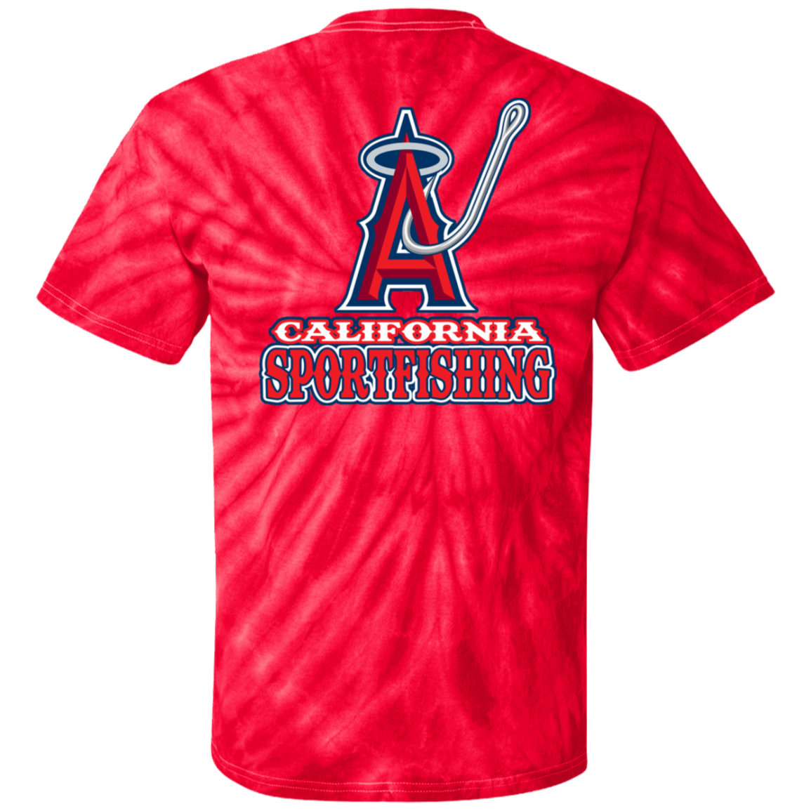 ArtichokeUSA Custom Design. Anglers. Southern California Sports Fishing. Los Angeles Angels Parody. Youth Tie Dye T-Shirt