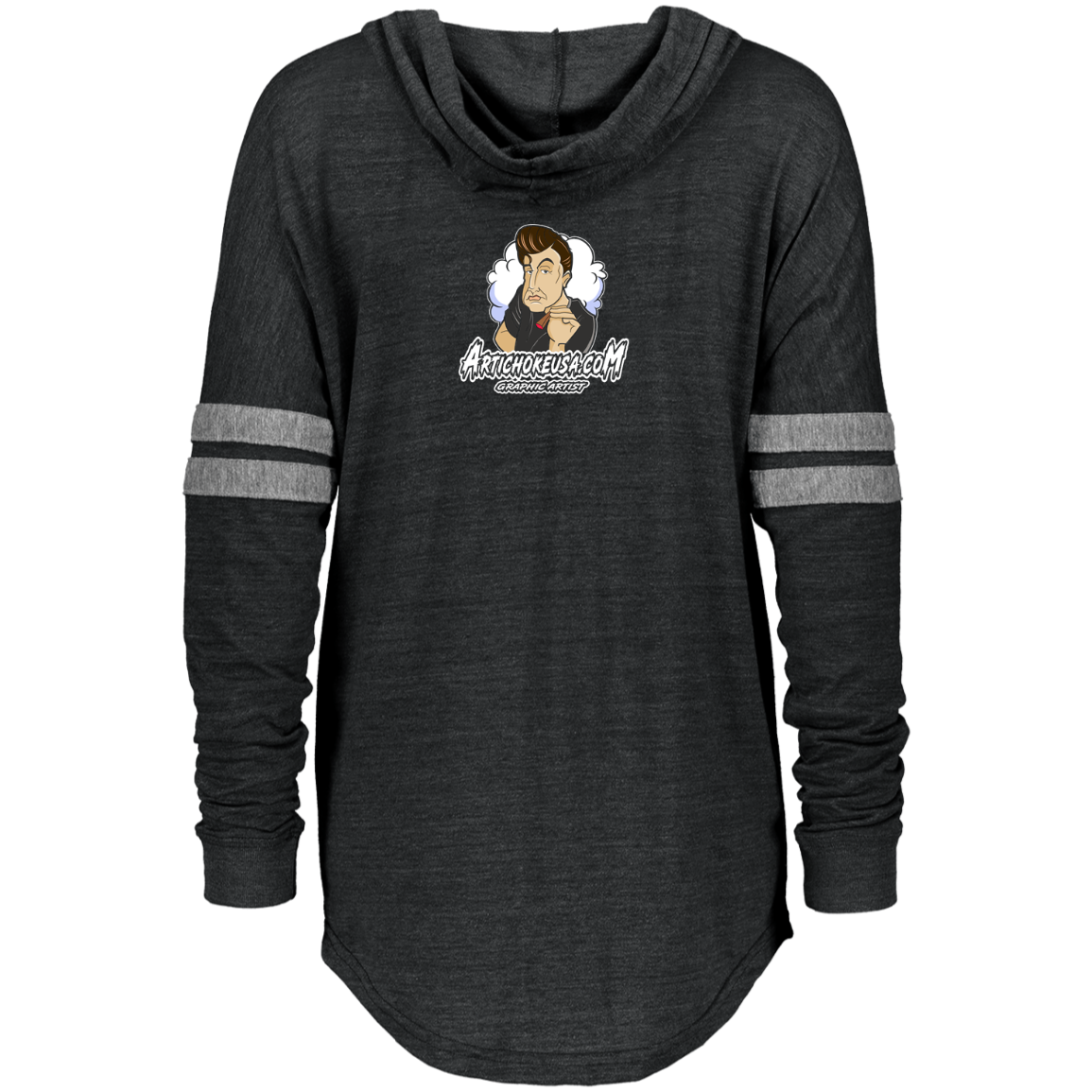 ArtichokeUSA Custom Design. Innovation. Elon Musk Parody Fan Art. Ladies' Hooded Low Key Pullover