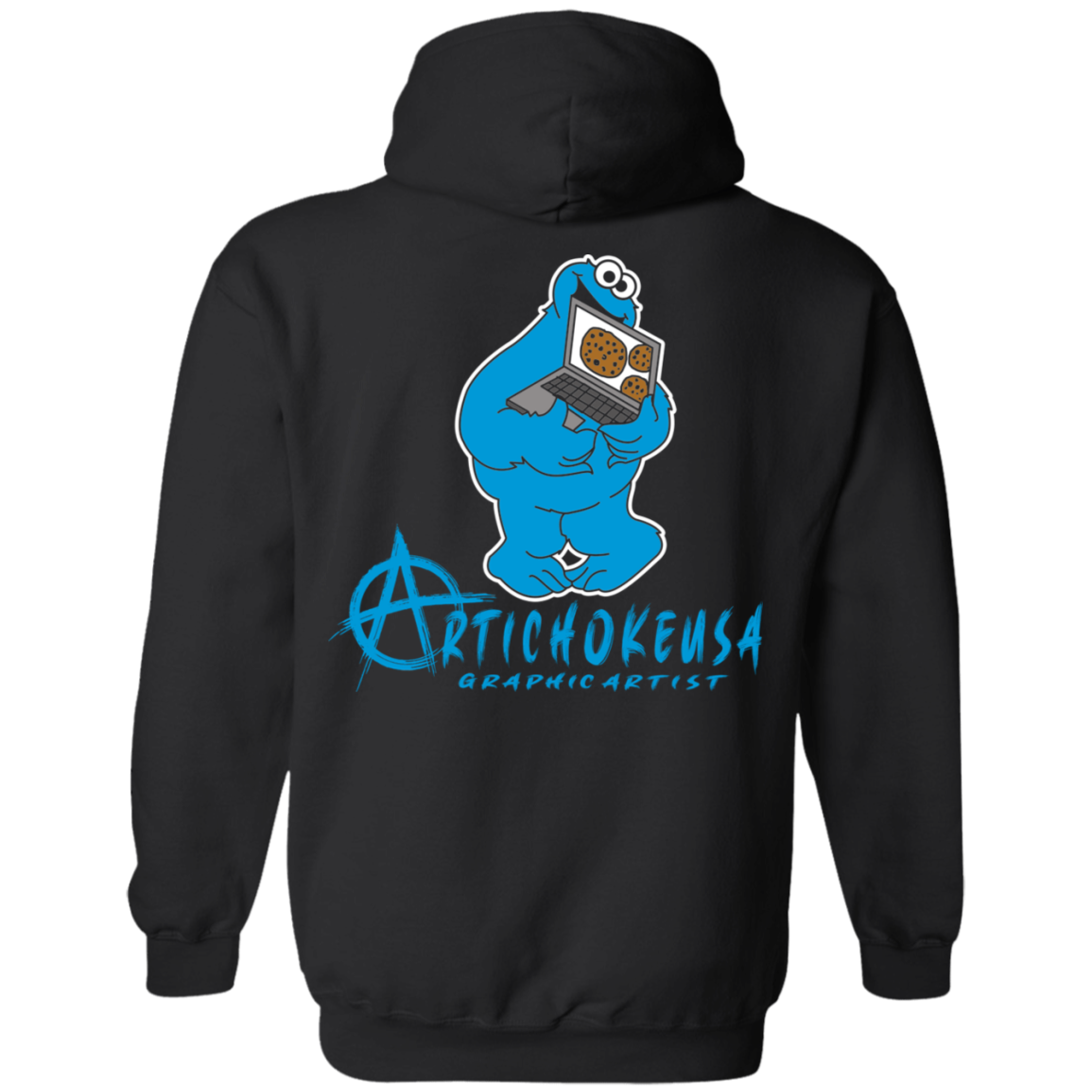 ArtichokeUSA Custom Design #55. DelEATing Cookes. IT humor. Cookie Monster Parody. Basic Pullover Hoodie