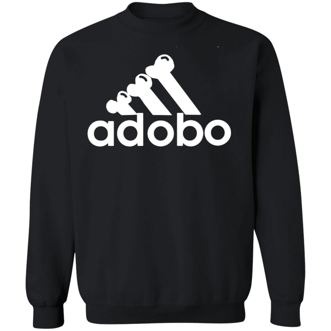 ArtichokeUSA Custom Design. Adobo. Adidas Parody. Crewneck Pullover Sweatshirt