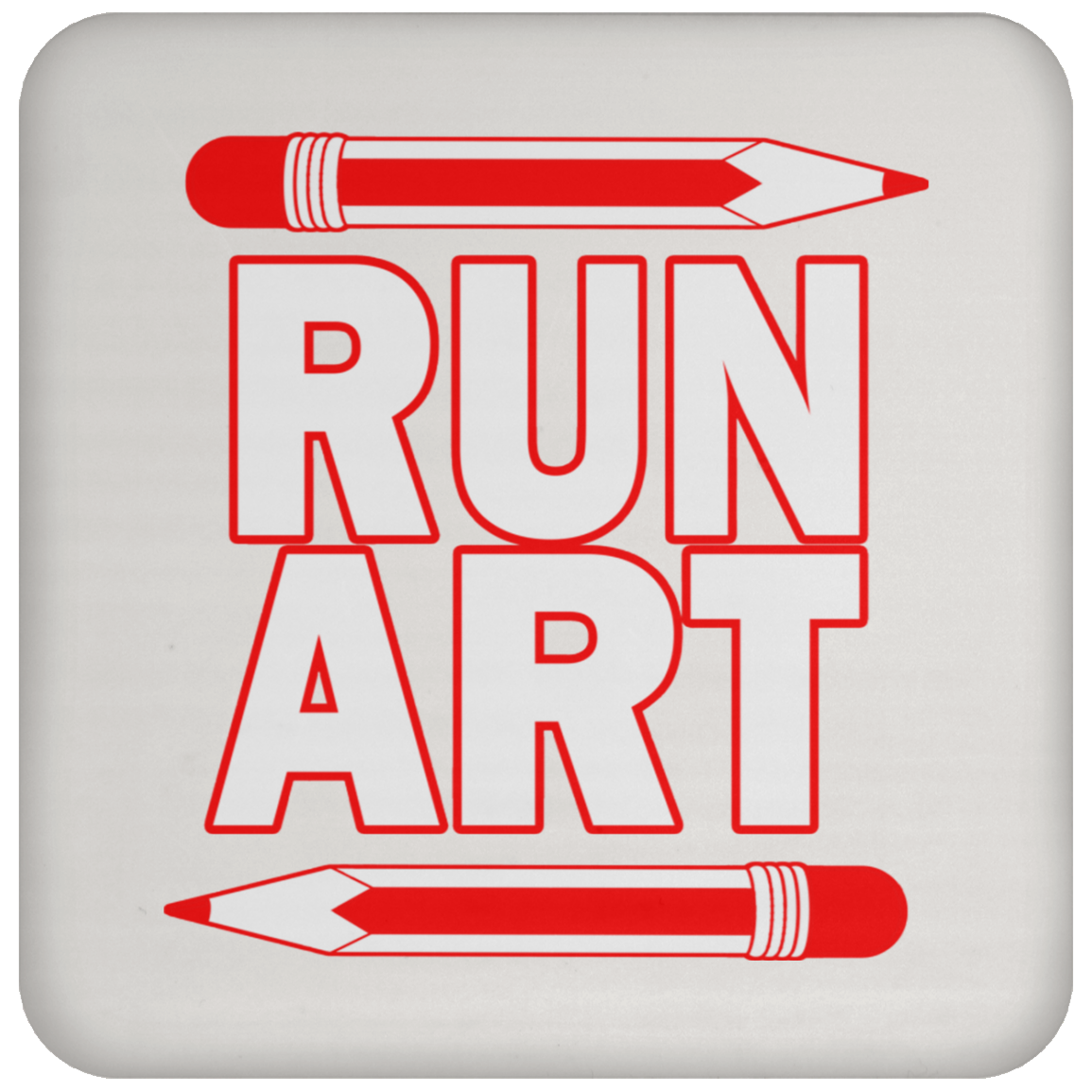 ArtichokeUSA Custom Design #1. RUN ART. Coaster