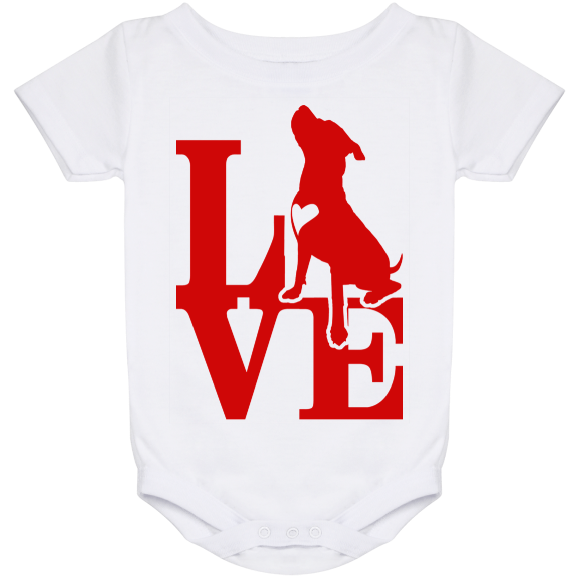 ArtichokeUSA Custom Design. Pitbull Love. Baby Onesie 24 Month