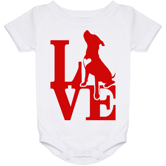 ArtichokeUSA Custom Design. Pitbull Love. Baby Onesie 24 Month