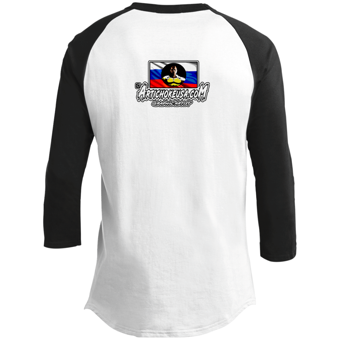 ArtichokeUSA Custom Design. One Punch Fedor. Fedor Emelianenko/One Punch Man Fan Art. Youth 3/4 Raglan Sleeve Shirt