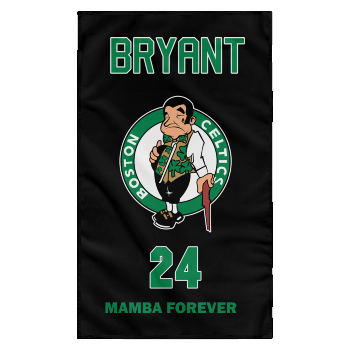 ArtichokeUSA Custom Design. RIP Kobe. Mamba Forever. Celtics / Lakers Fan Art Tribute. Wall Flag