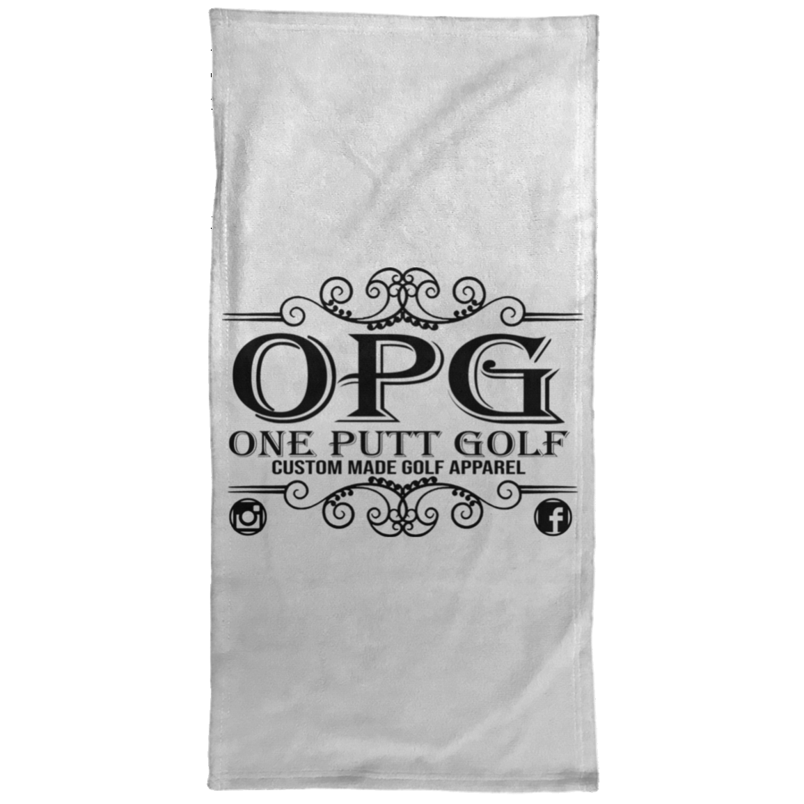 OPG Custom Design #00. OPG - One Putt Golf. Front and Back Design. Hand Towel - 15x30