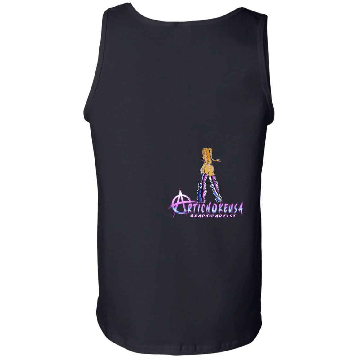 ArtichokeUSA Character and Font design. Let's Create Your Own Team Design Today. Dama de Croma. Men's 100% Cotton Tank Top