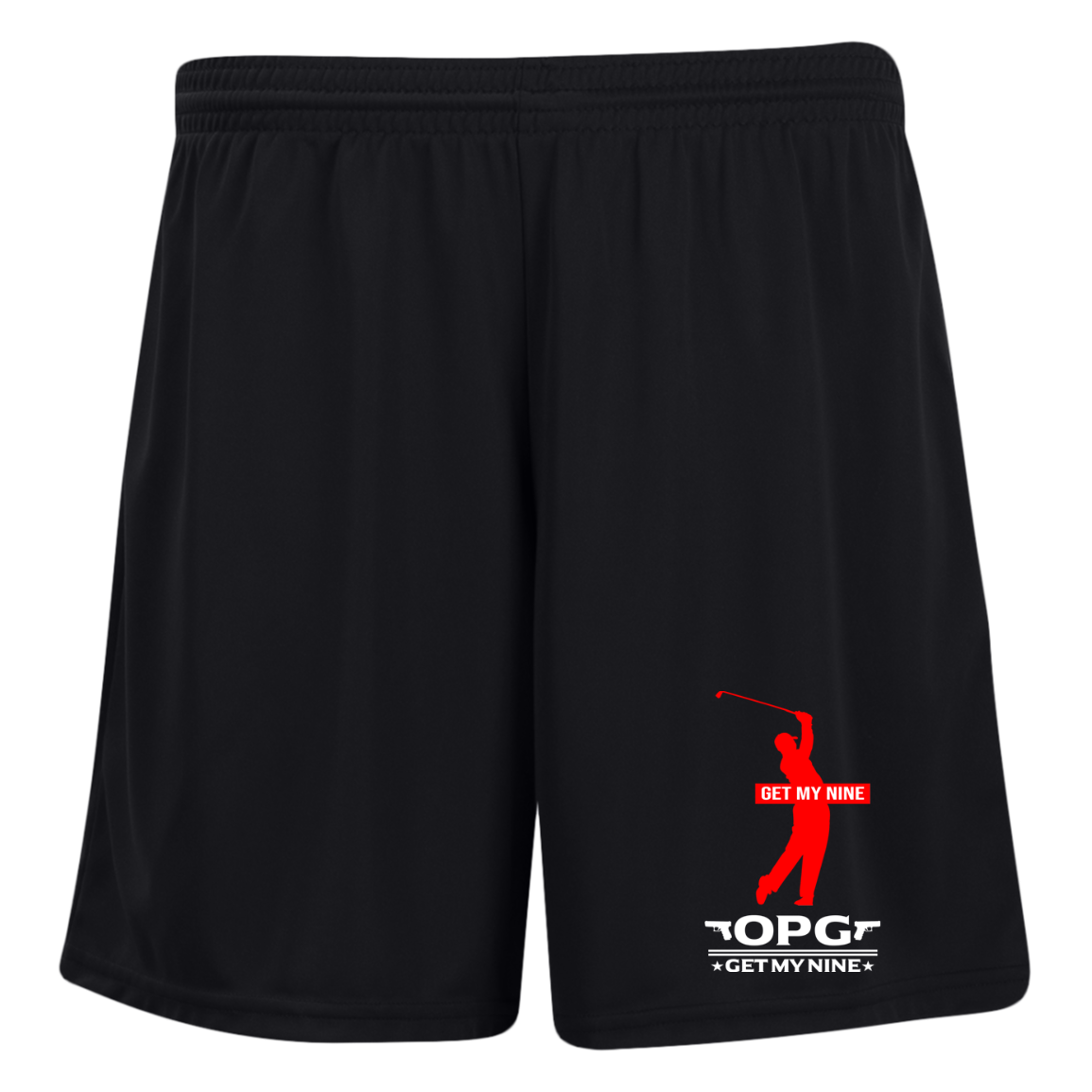 OPG Custom Design #16. Get My Nine. Male Version. Ladies' Moisture-Wicking 7 inch Inseam Training Shorts