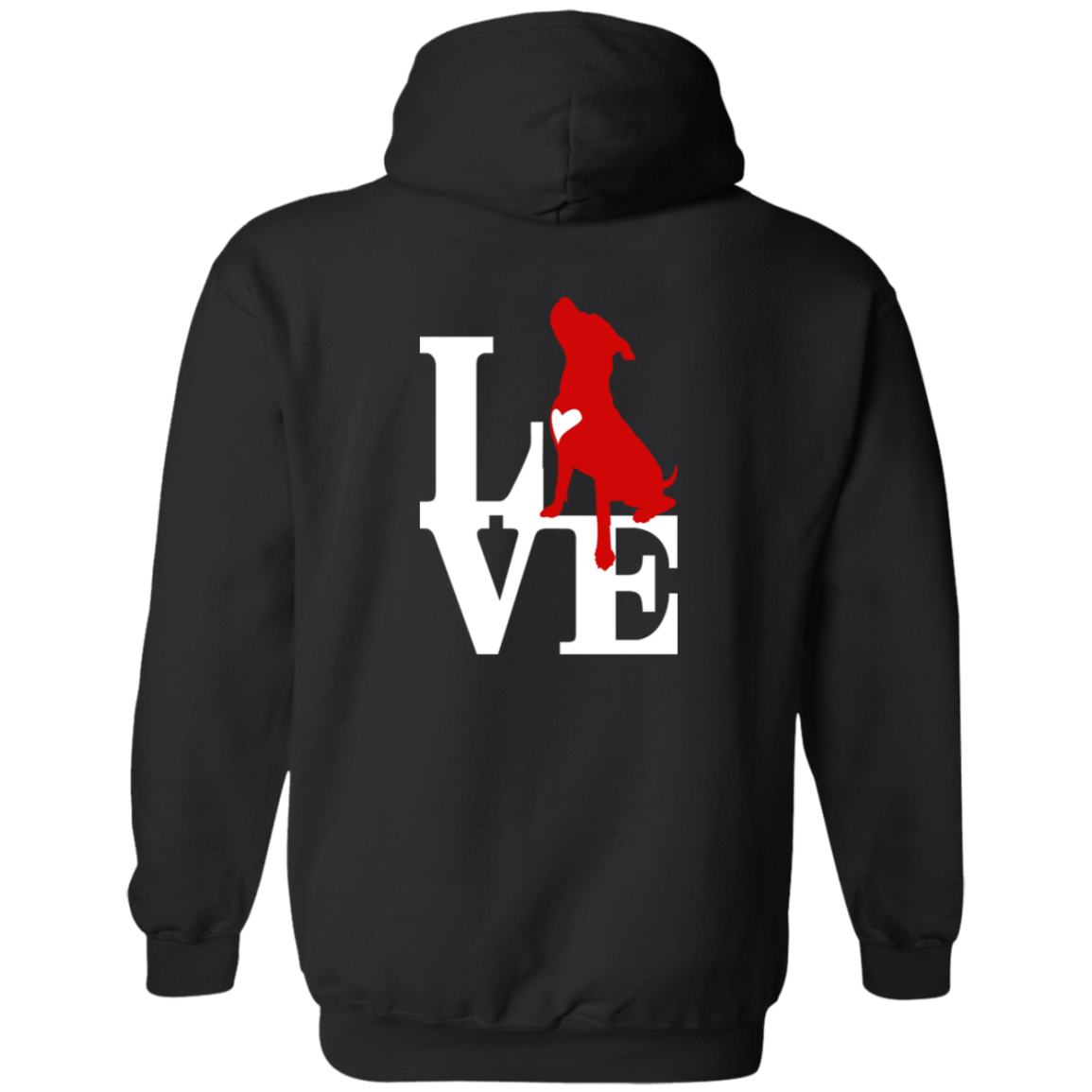 ArtichokeUSA Custom Design. Pitbull Love. Zip Up Hooded Sweatshirt