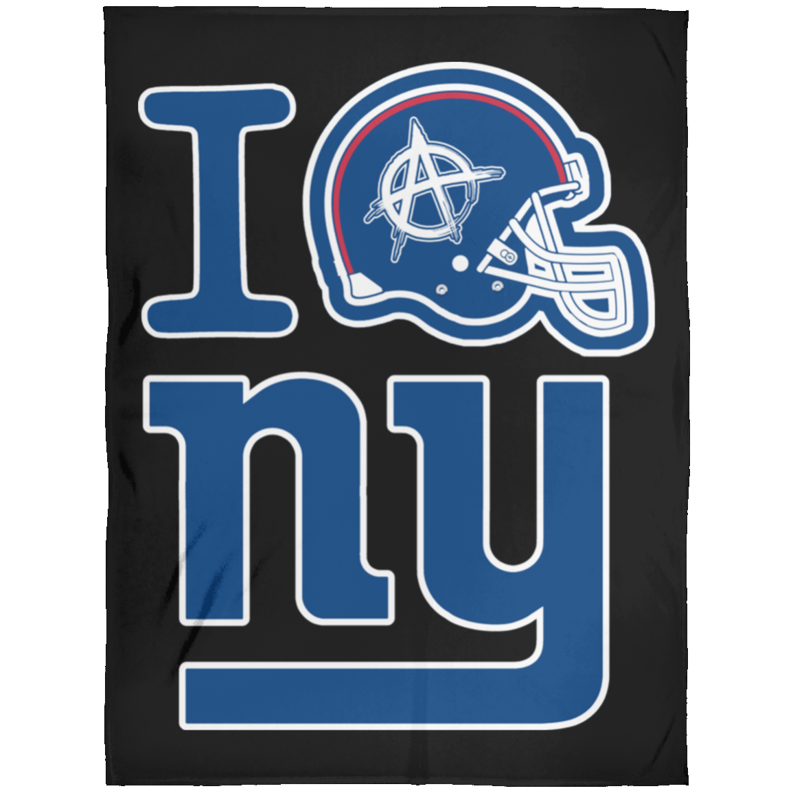 ArtichokeUSA Custom Design. I Helmet NY. Fan Art. Arctic Fleece Blanket 60x80