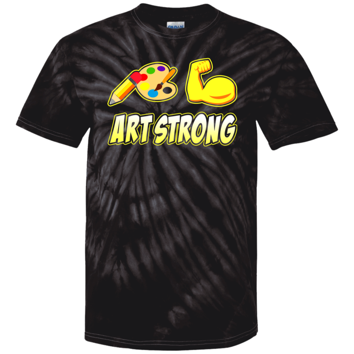 ArtichokeUSA Custom Design. Art Strong. 100% Cotton Tie Dye T-Shirt