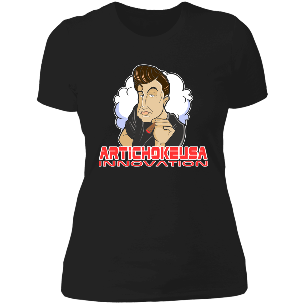 ArtichokeUSA Custom Design. Innovation. Elon Musk Parody Fan Art. Ladies' Boyfriend T-Shirt