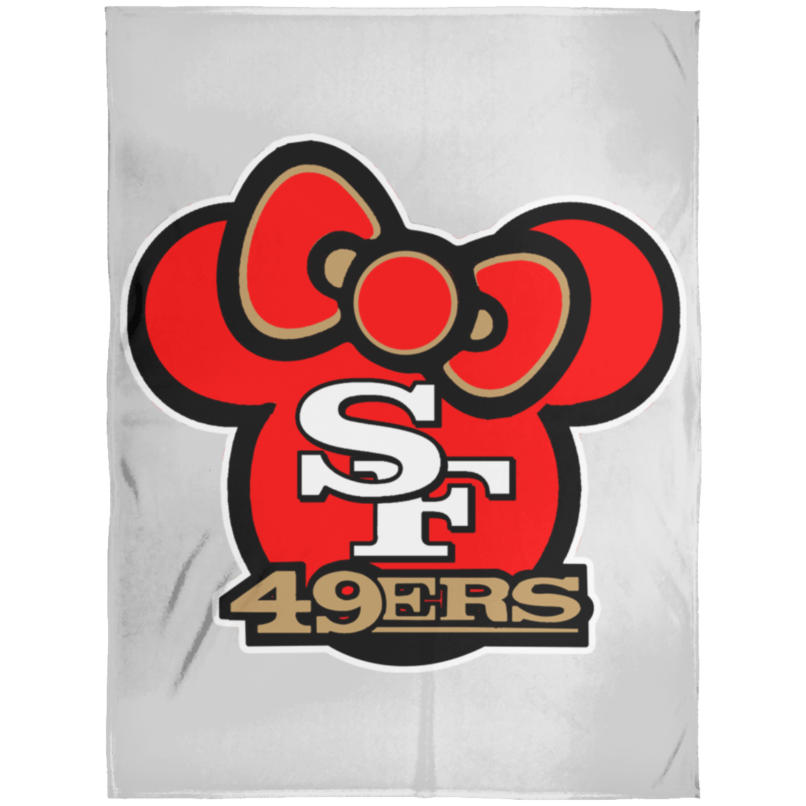 ArtichokeUSA Custom Design #51. Hello 49ers. SF 49ers/Hello Kitty Parody. TV Sports. Arctic Fleece Blanket 60x80
