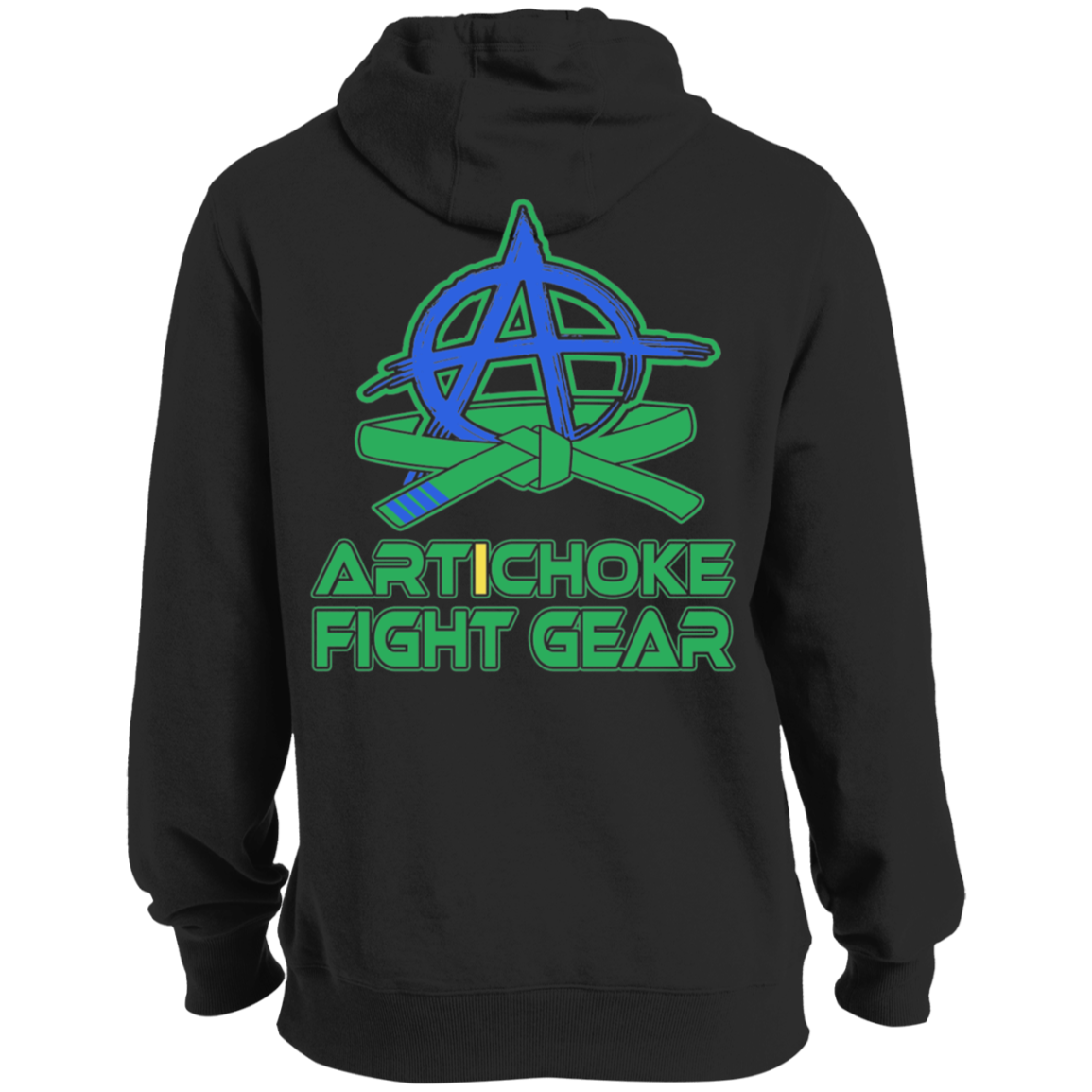 Artichoke Fight Gear Custom Design #5. BJJ MLB Brazil Flag Colors. Parody v2. Tall Hoodie