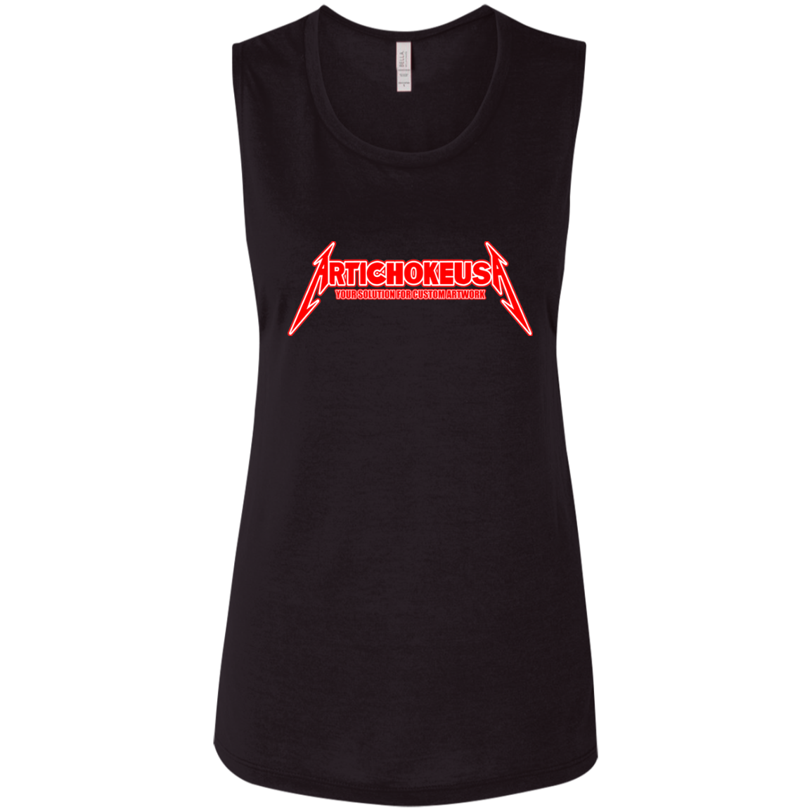 ArtichokeUSA Custom Design. Metallica Style Logo. Let's Make One For Your Project. Ladies' Flowy Muscle Tank