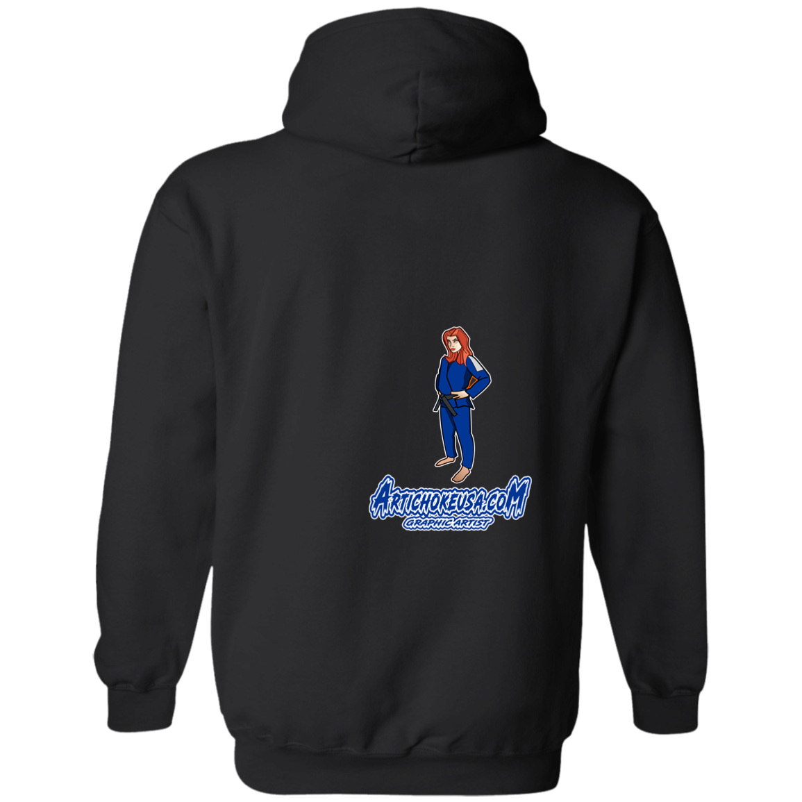 ArtichokeUSA Character and Font design. Let's Create Your Own Team Design Today. Amber. Basic Pullover Hoodie