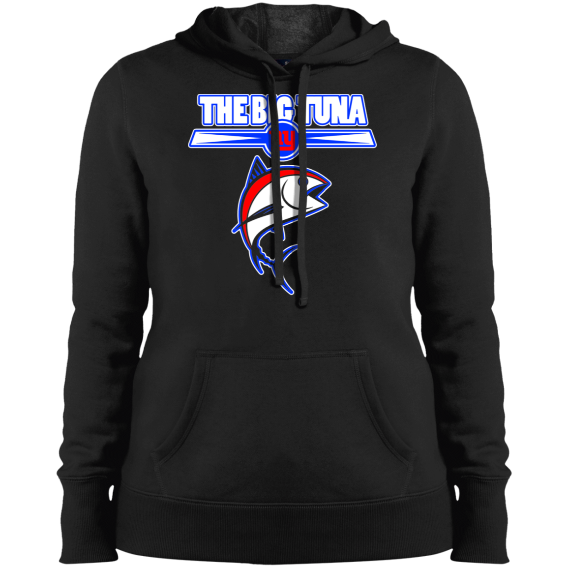 ArtichokeUSA Custom Design. The Big Tuna. Bill Parcell Tribute. NY Giants Fan Art. Ladies' Pullover Hooded Sweatshirt