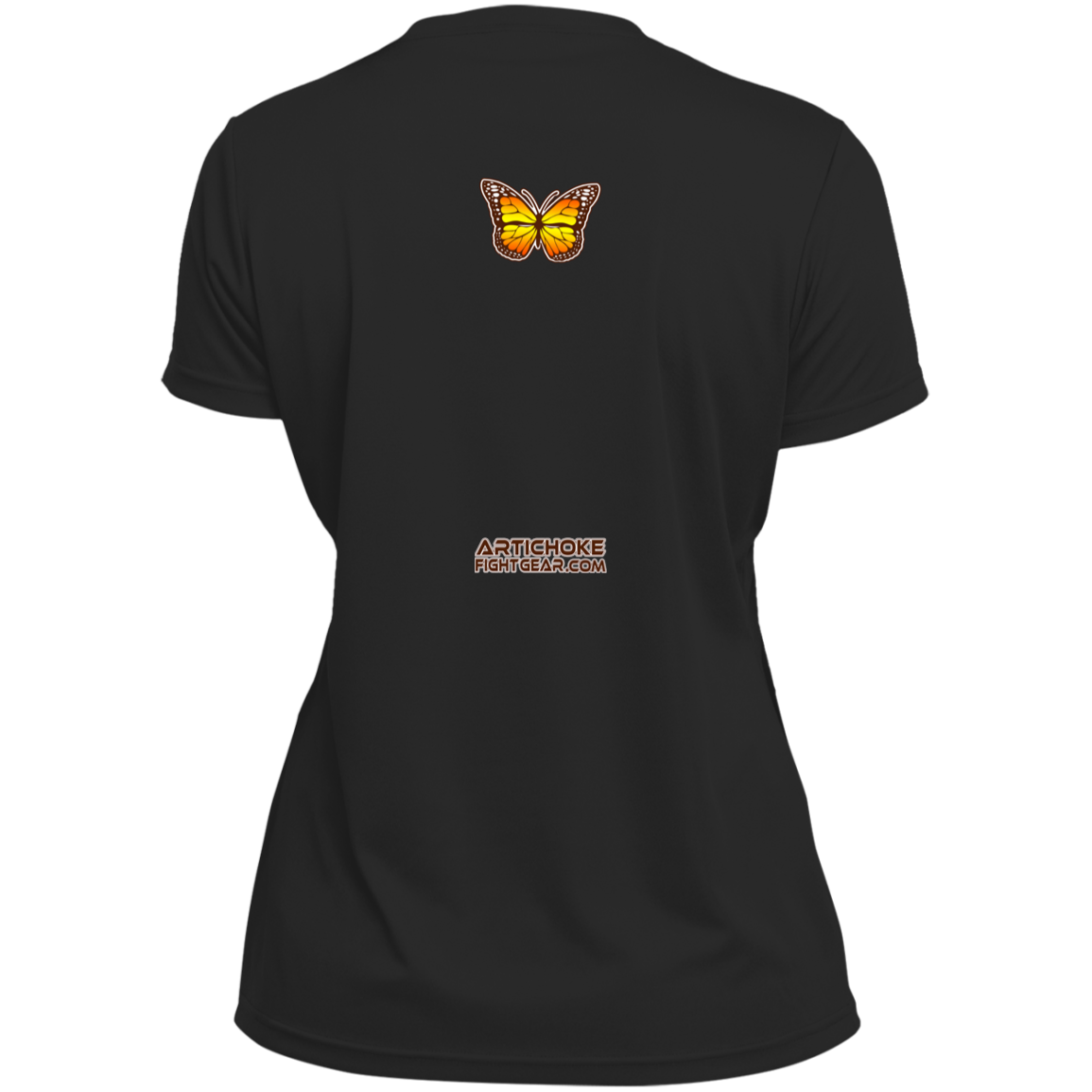 Artichoke Fight Gear Custom Design #6. Lepidopterology (Study of butterflies). Butterfly Guard. Ladies’ Moisture-Wicking V-Neck Tee