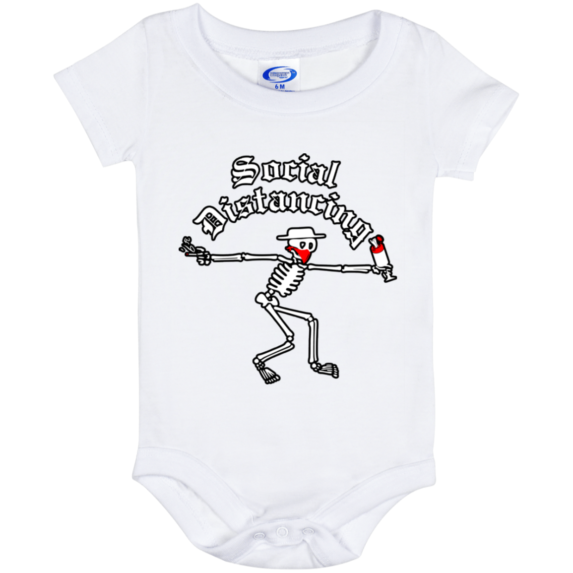 ArtichokeUSA Custom Design. Social Distancing. Social Distortion Parody. Baby Onesie 6 Month
