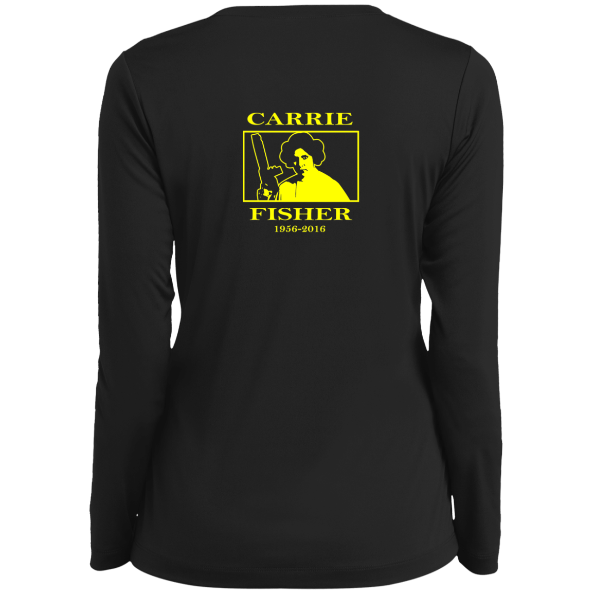ArtichokeUSA Custom Design. You Miserable Slug. Carrie Fisher Tribute. Star Wars / Blues Brothers Fan Art. Ladies’ Long Sleeve Performance V-Neck Tee