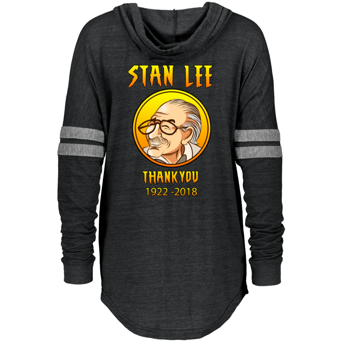 ArtichokeUSA Character and Font design. Stan Lee Thank You Fan Art. Let's Create Your Own Design Today. Ladies Hooded Pullover