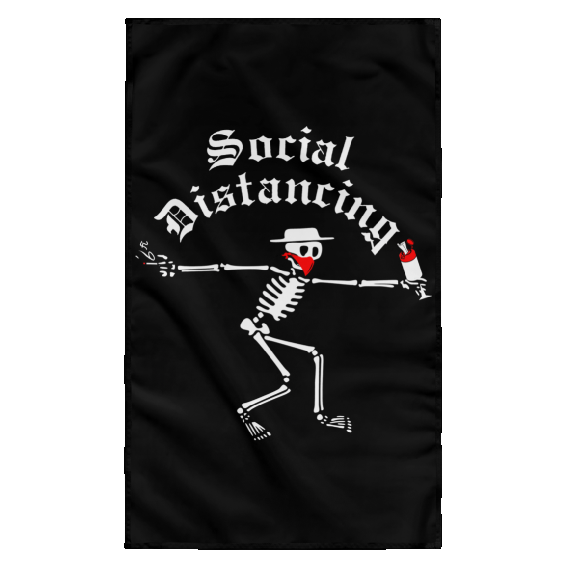 ArtichokeUSA Custom Design. Social Distancing. Social Distortion Parody. Wall Flag