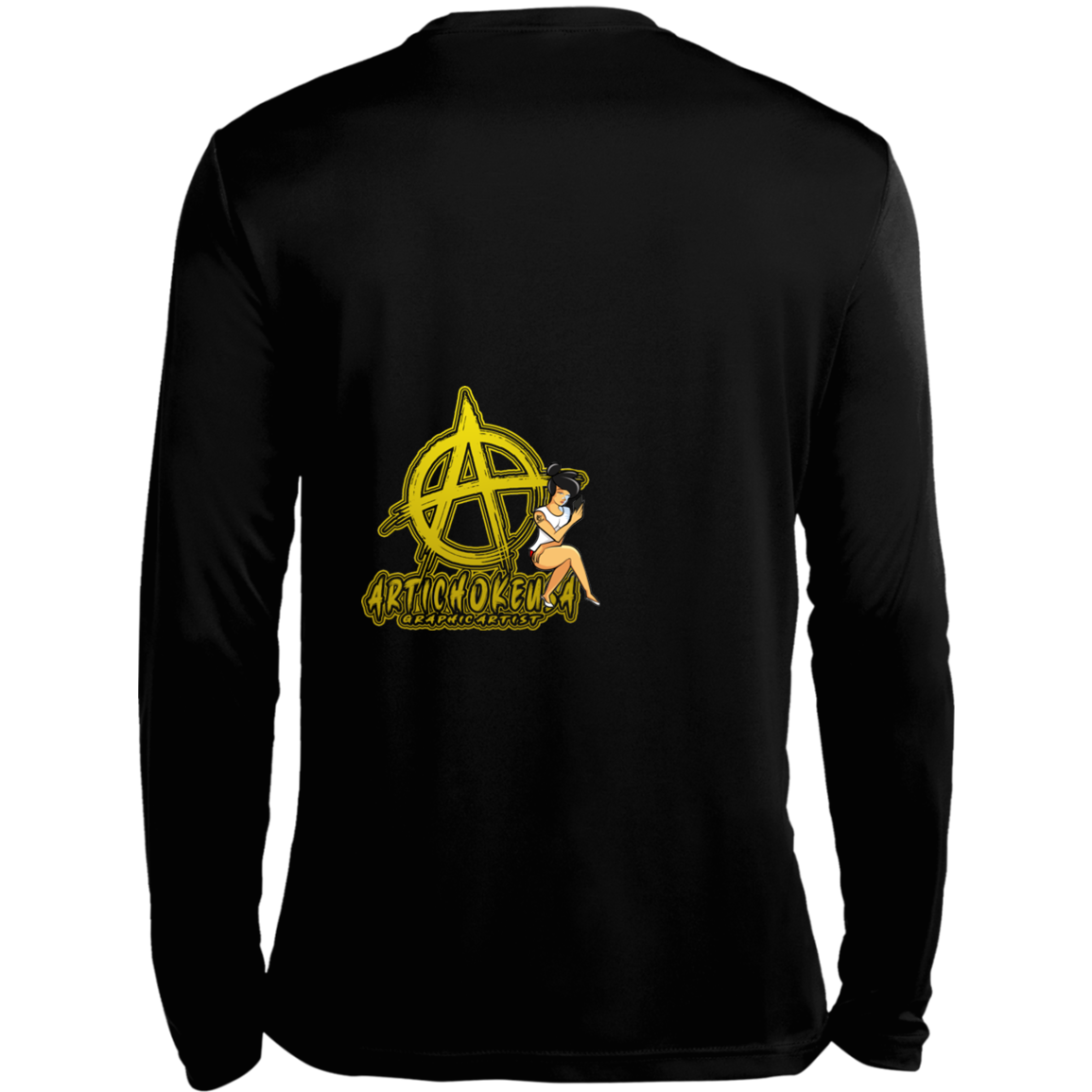 ArtichokeUSA Character and Font Design. Let’s Create Your Own Design Today. Betty. Long Sleeve Moisture-Wicking Tee