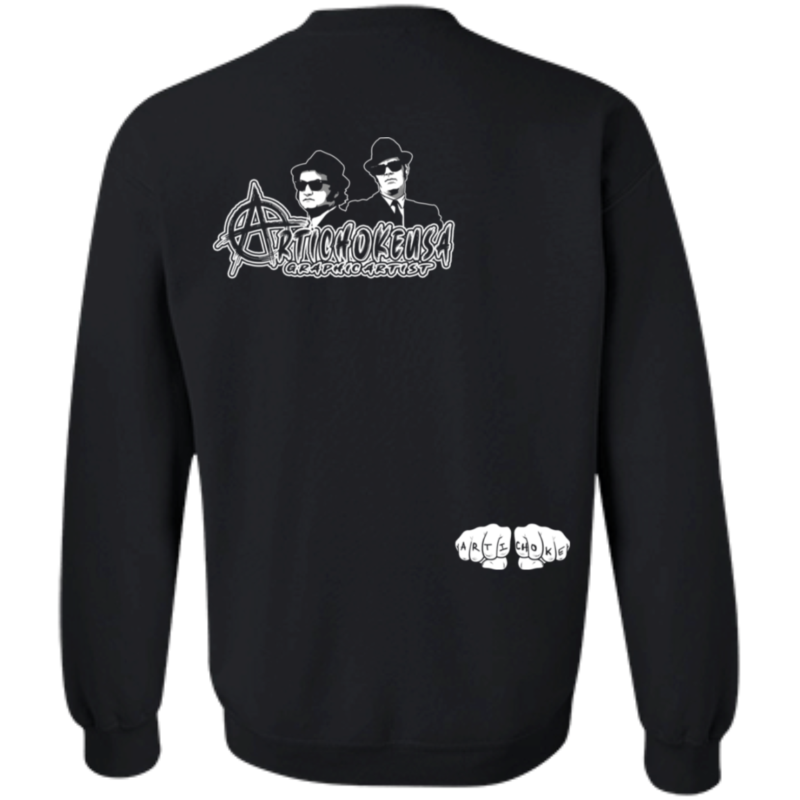 ArtichokeUSA Custom Design. The Good Ole Boys. Blues Brothers Fan Art. Crewneck Pullover Sweatshirt