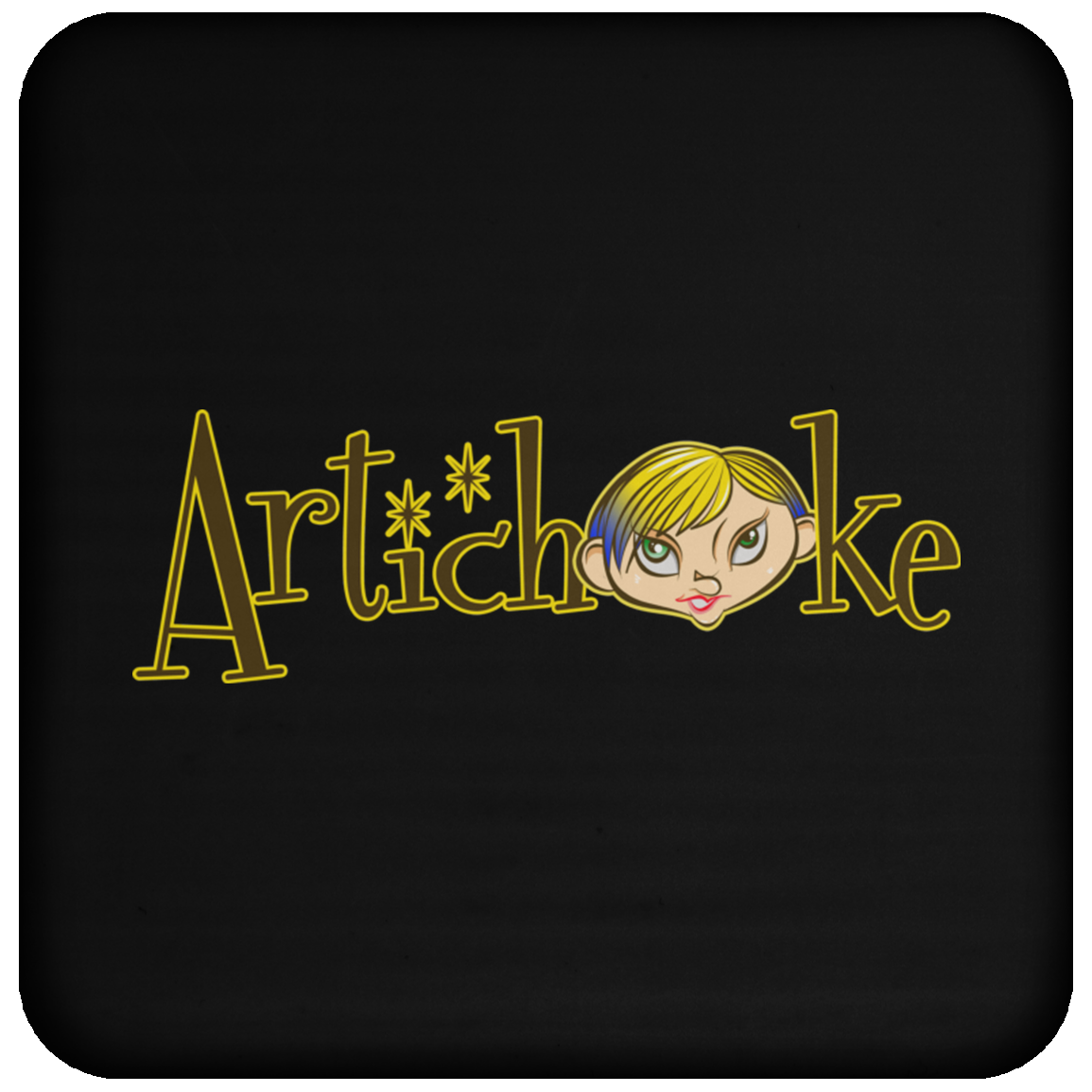 ArtichokeUSA custom design with text #18. Coaster