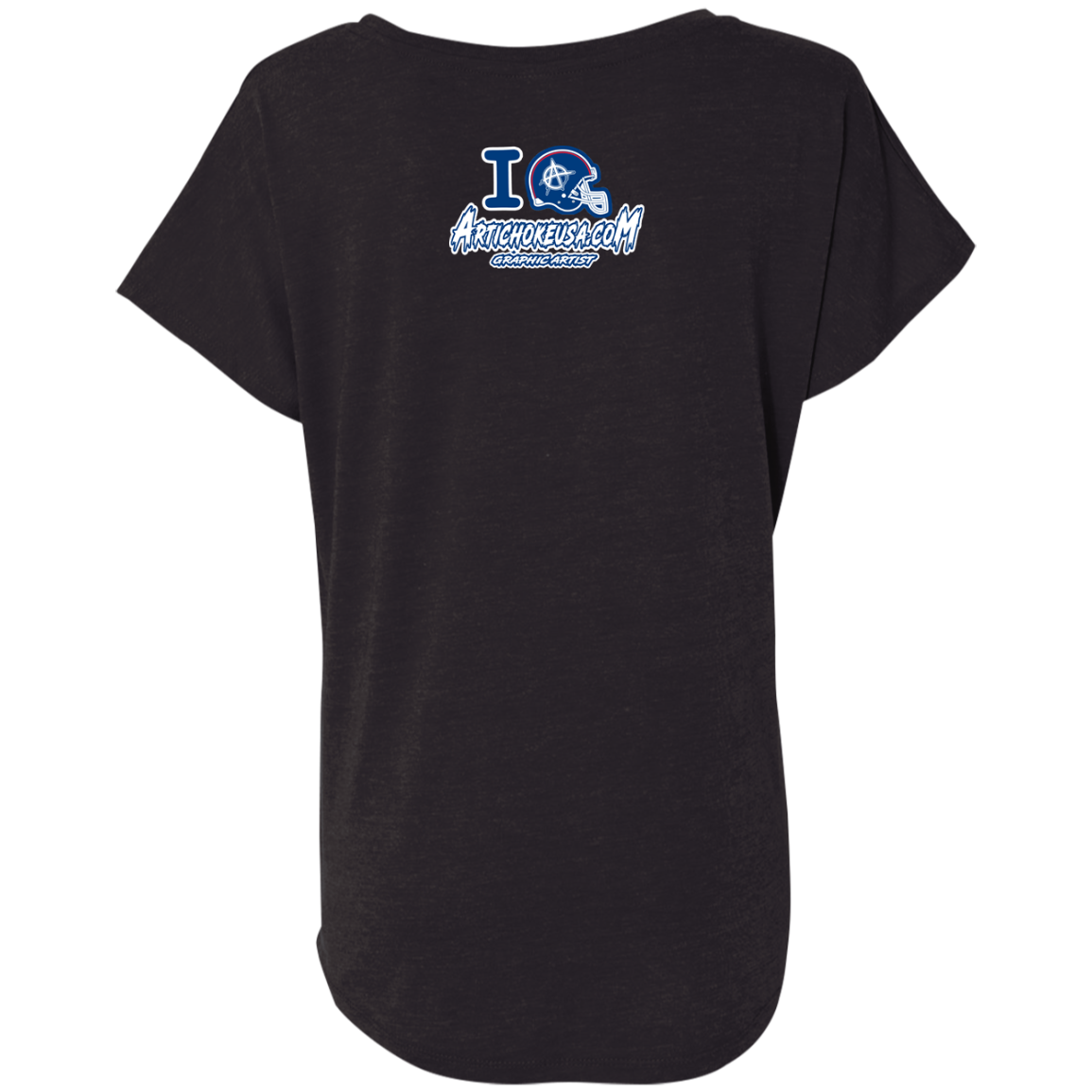 ArtichokeUSA Custom Design. I Helmet NY. Fan Art. Ladies' Triblend Dolman Sleeve