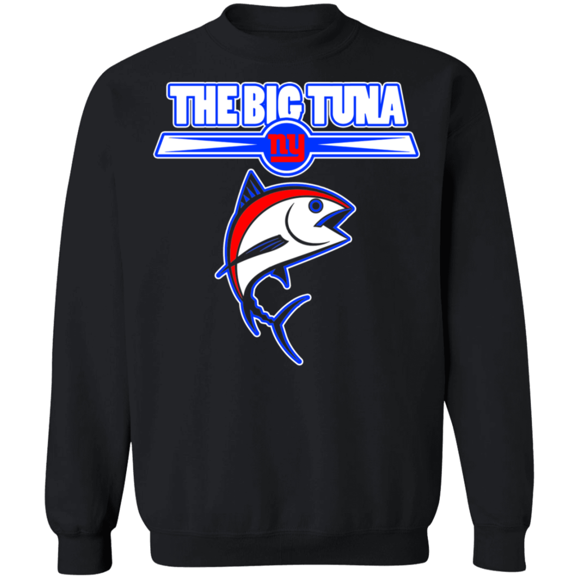 ArtichokeUSA Custom Design. The Big Tuna. Bill Parcell Tribute. NY Giants Fan Art. Crewneck Pullover Sweatshirt