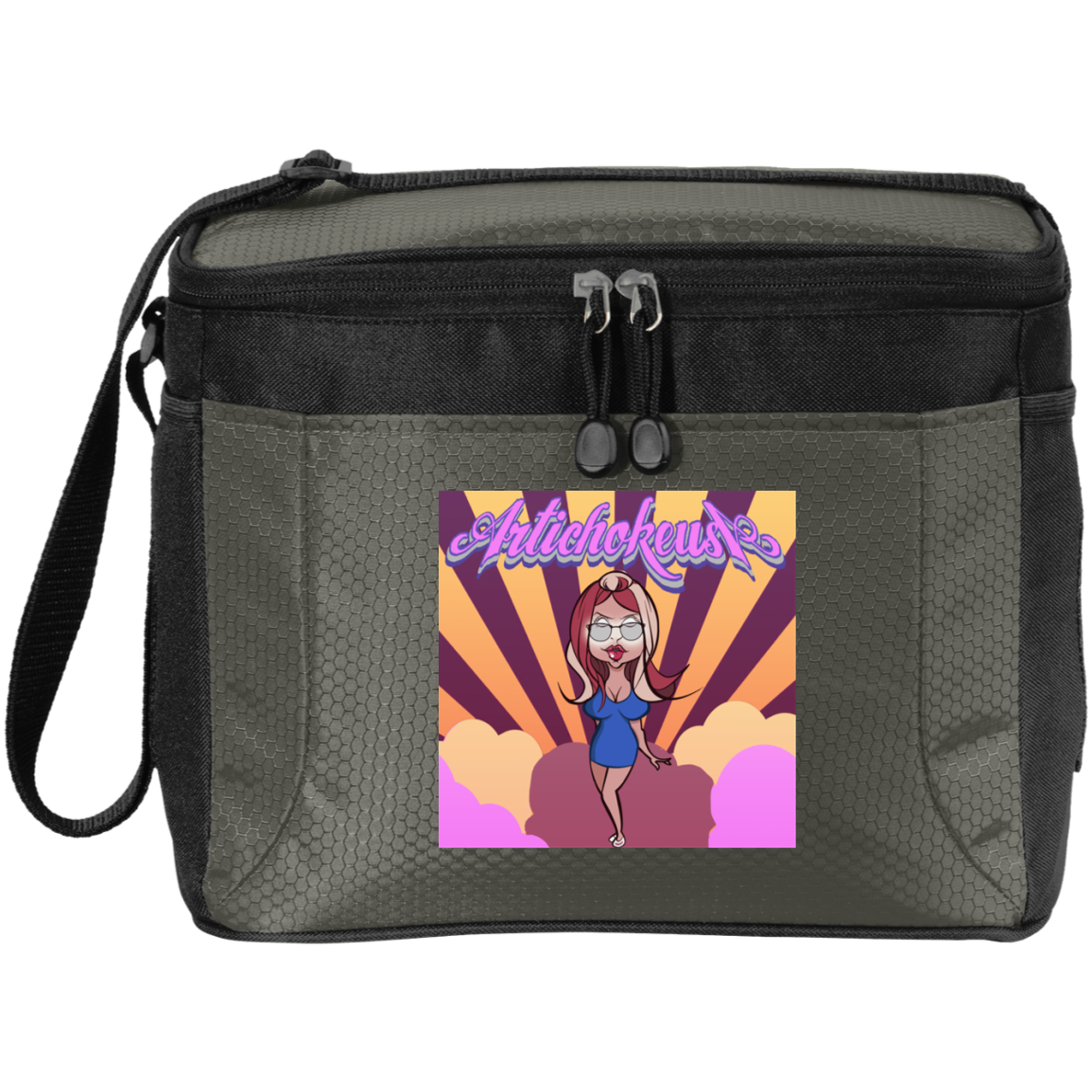 ArtichokeUSA Character and Font Design. Let’s Create Your Own Design Today. Blue Girl. 12-Pack Cooler