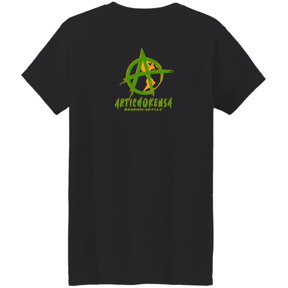 ArtichokeUSA Custom Design. EARTH-ART=EH. Ladies' Basic 100% Cotton T-Shirt