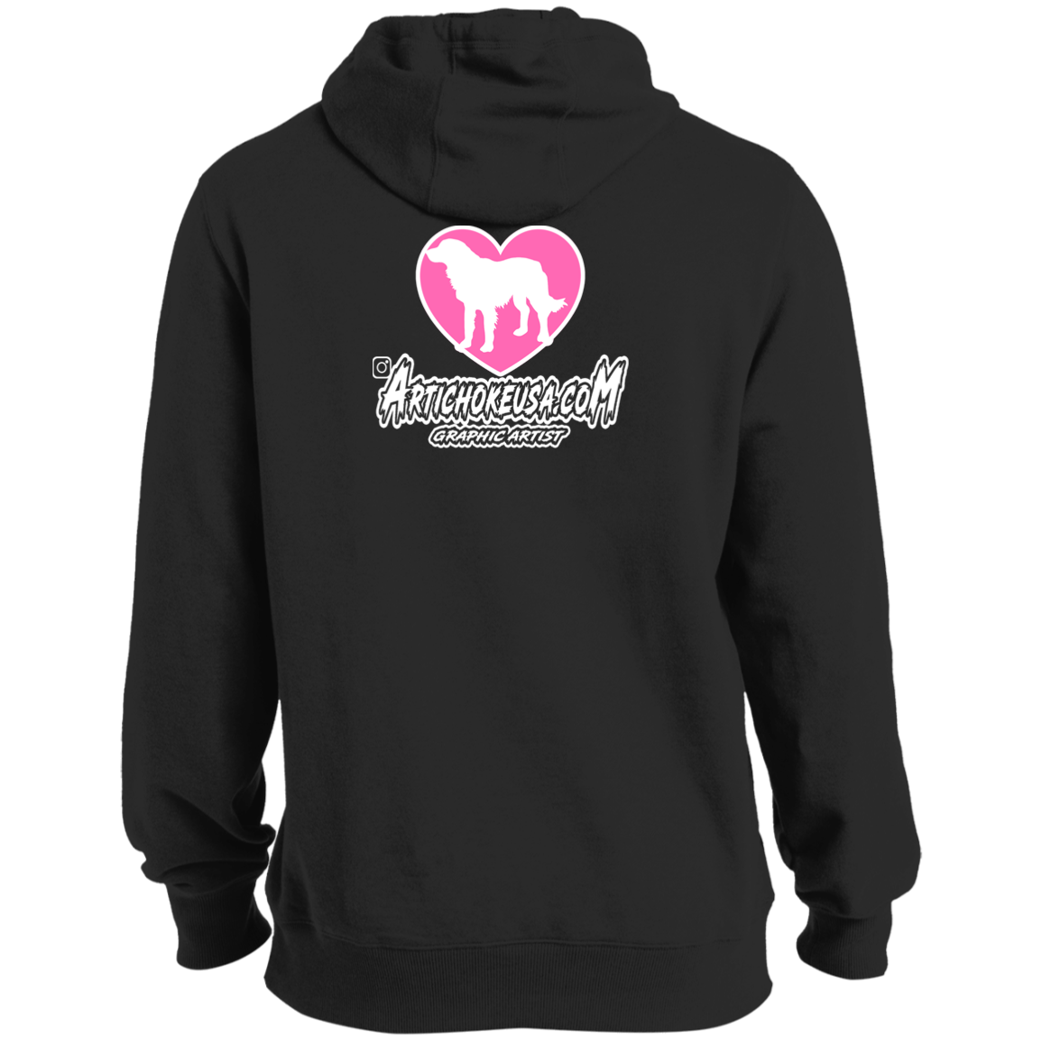 ArtichokeUSA Custom Design. Ruffing the Passer. Labrador Edition. Female Version. Tall Pullover Hoodie