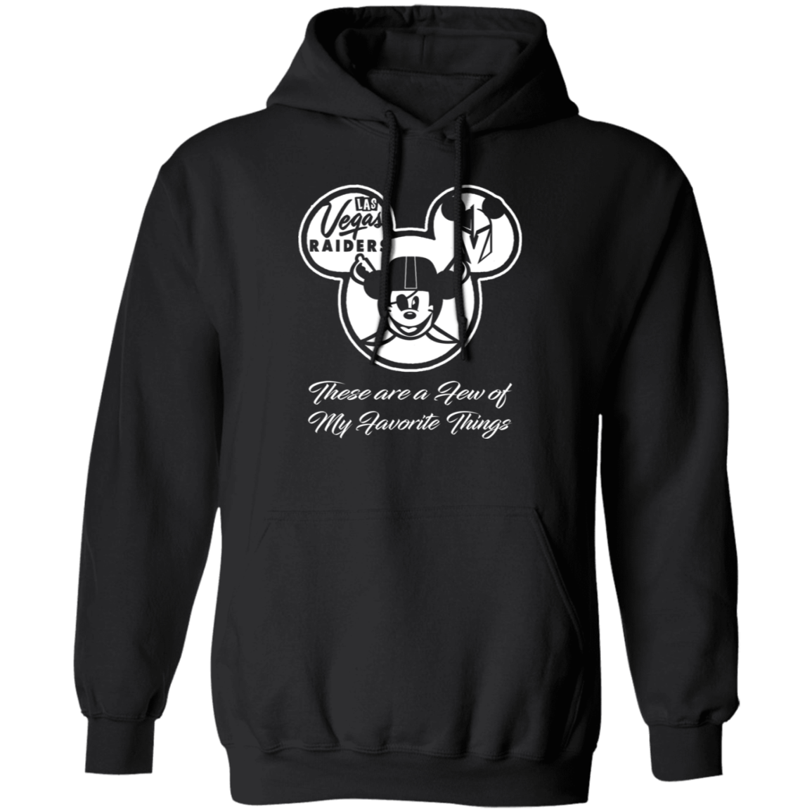 ArtichokeUSA Custom Design. Las Vegas Raiders & Mickey Mouse Mash Up. Fan Art. Parody. Basic Pullover Hoodie