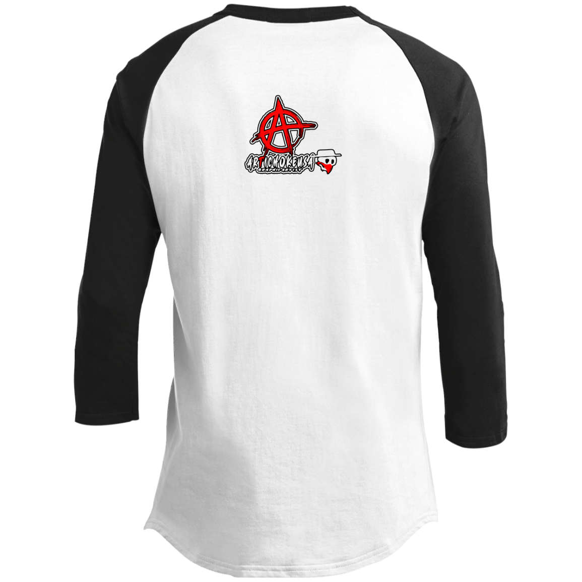 ArtichokeUSA Custom Design. Social Distancing. Social Distortion Parody. Youth 3/4 Raglan Sleeve Shirt
