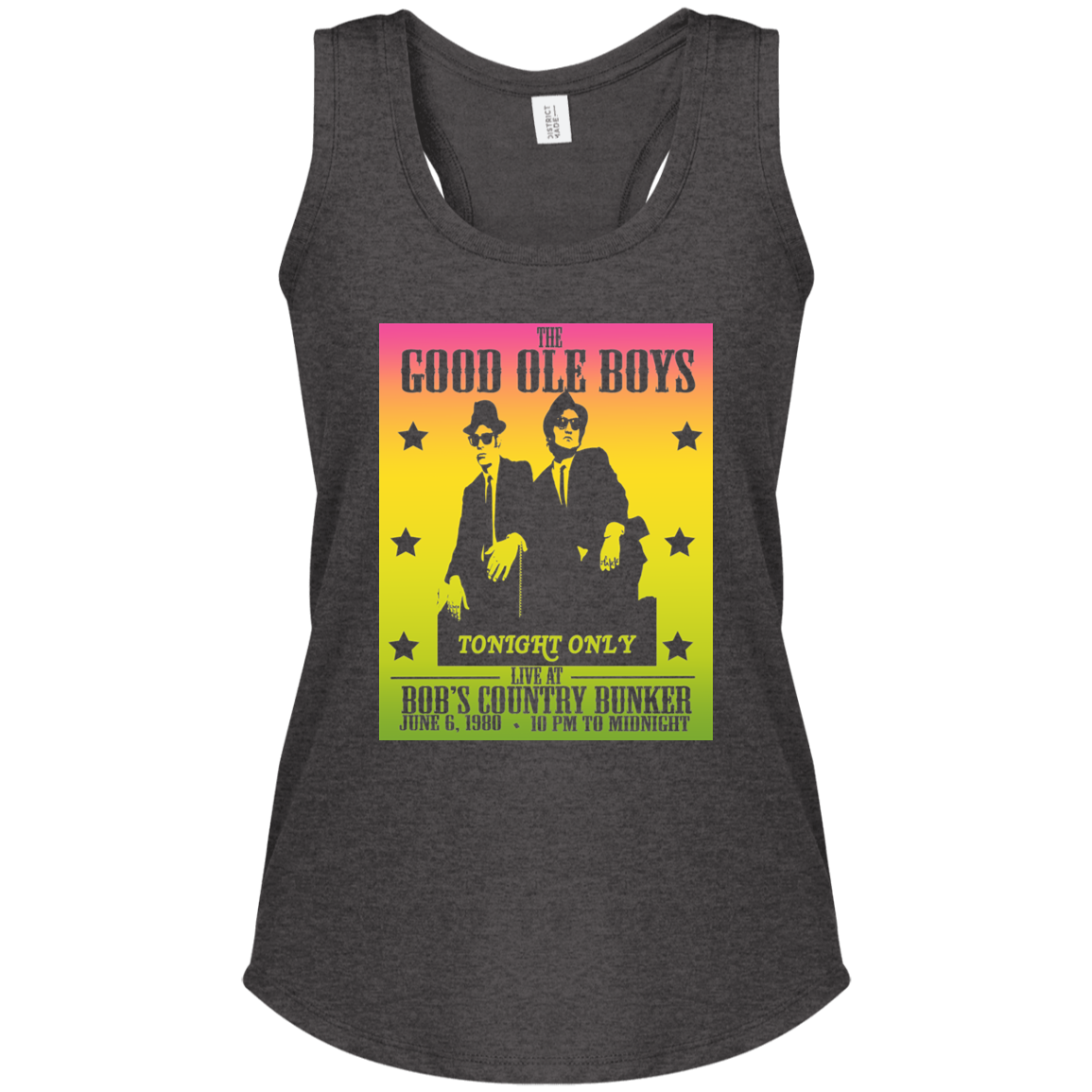 ArtichokeUSA Custom Design. The Good Ole Boys. Blues Brothers Fan Art. Ladies' Tri Racerback Tank