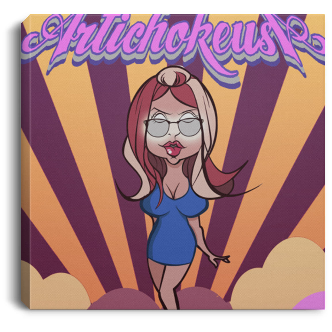 ArtichokeUSA Character and Font design #3. Friends, Clients, and People of Earth. Let's Create Your Own Design Today. Square Canvas .75in Frame