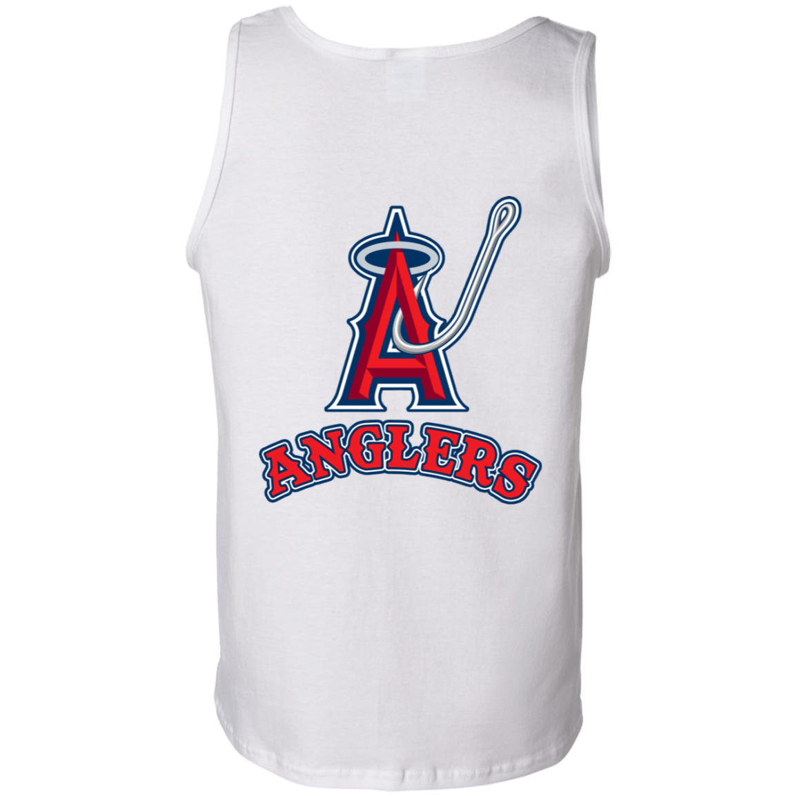 ArtichokeUSA Custom Design. Anglers. Southern California Sports Fishing. Los Angeles Angels Parody. 100% Cotton Tank Top