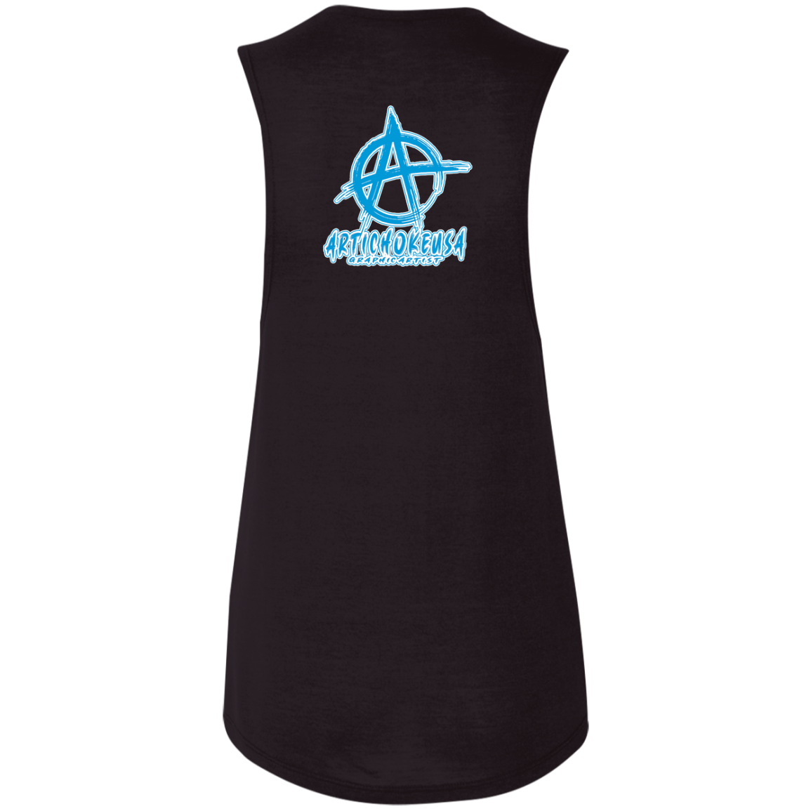 ArtichokeUSA Custom Design. Don't Eat Cookies And Spend Cache! Delete Them! Cookie Monster and Richie Rich Fan Art/Parody. Ladies' Flowy Muscle Tank