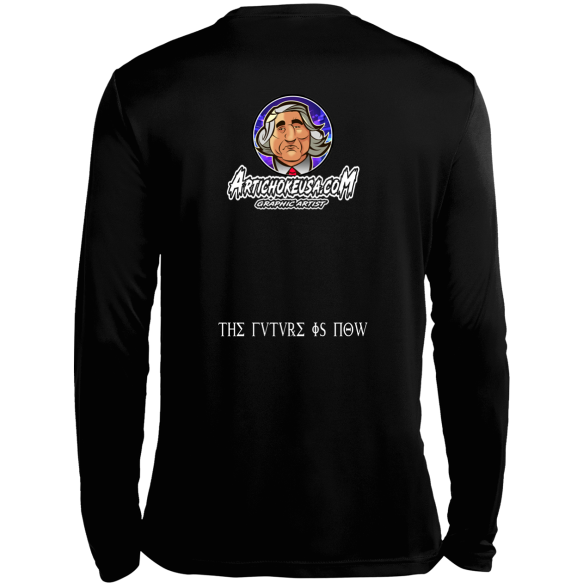 ArtichokeUSA Custom Design. Michio Kaku Fan Art. Long Sleeve Moisture-Wicking Tee