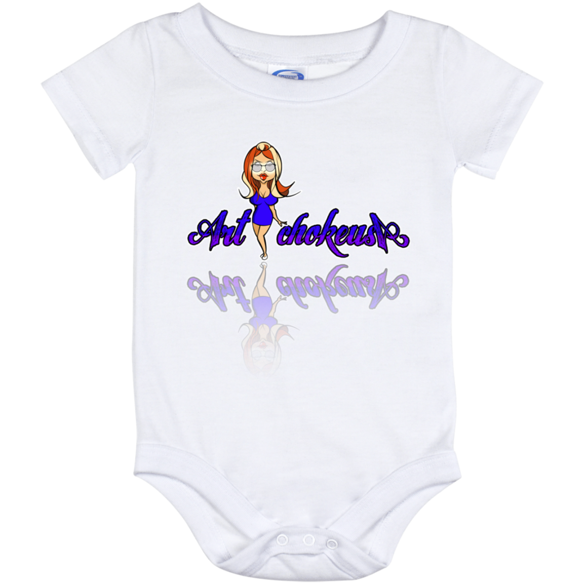 ArtichokeUSA Character and Font Design. Let’s Create Your Own Design Today. Blue Girl. Baby Onesie 12 Month