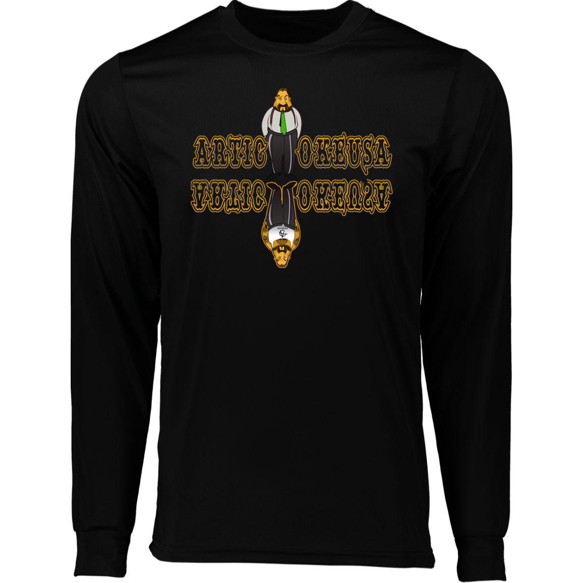 ArtichokeUSA Custom Design. Façade: (Noun) A false appearance that makes someone or something seem more pleasant or better than they really are. Long Sleeve Moisture-Wicking Tee