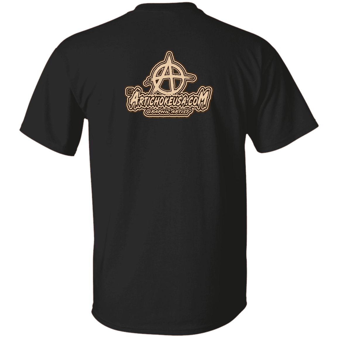 ArtichokeUSA Character and Font design. Let's Create Your Own Team Design Today. Mullet Mike. 100% Cotton T-Shirt