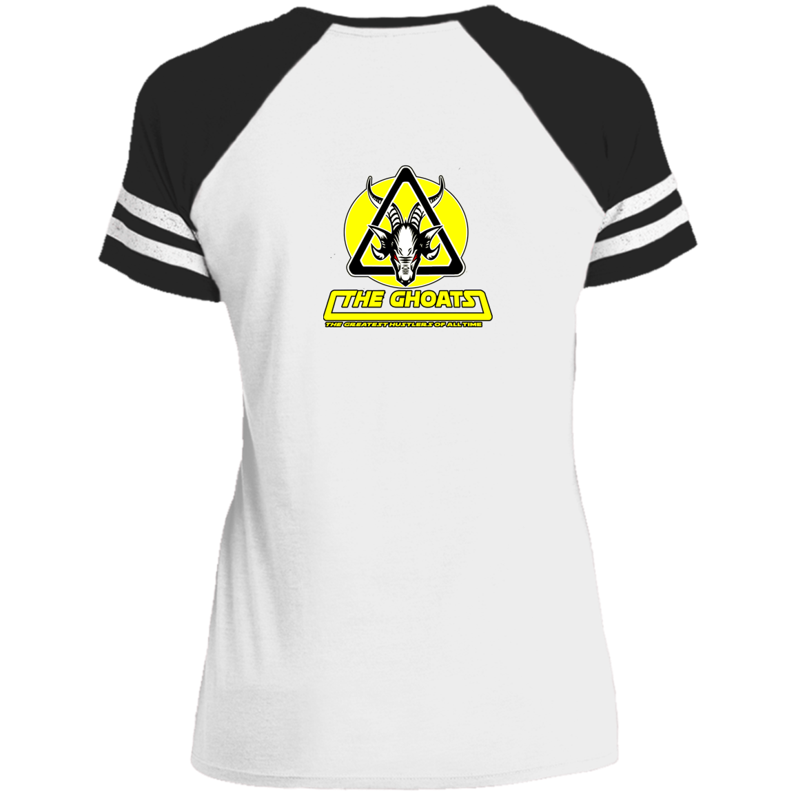 The GHOATS Custom Design. # 39 The Dark Side of Hustling. Ladies' Game V-Neck T-Shirt