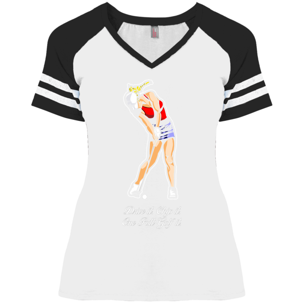 DM476 Ladies' Game V-Neck T-Shirt