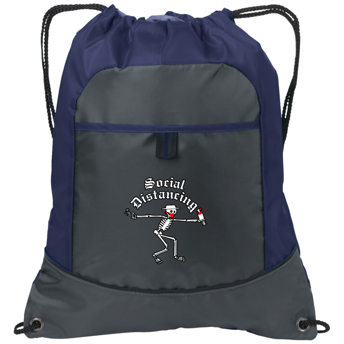 ArtichokeUSA Custom Design. Social Distancing. Social Distortion Parody. Pocket Cinch Pack